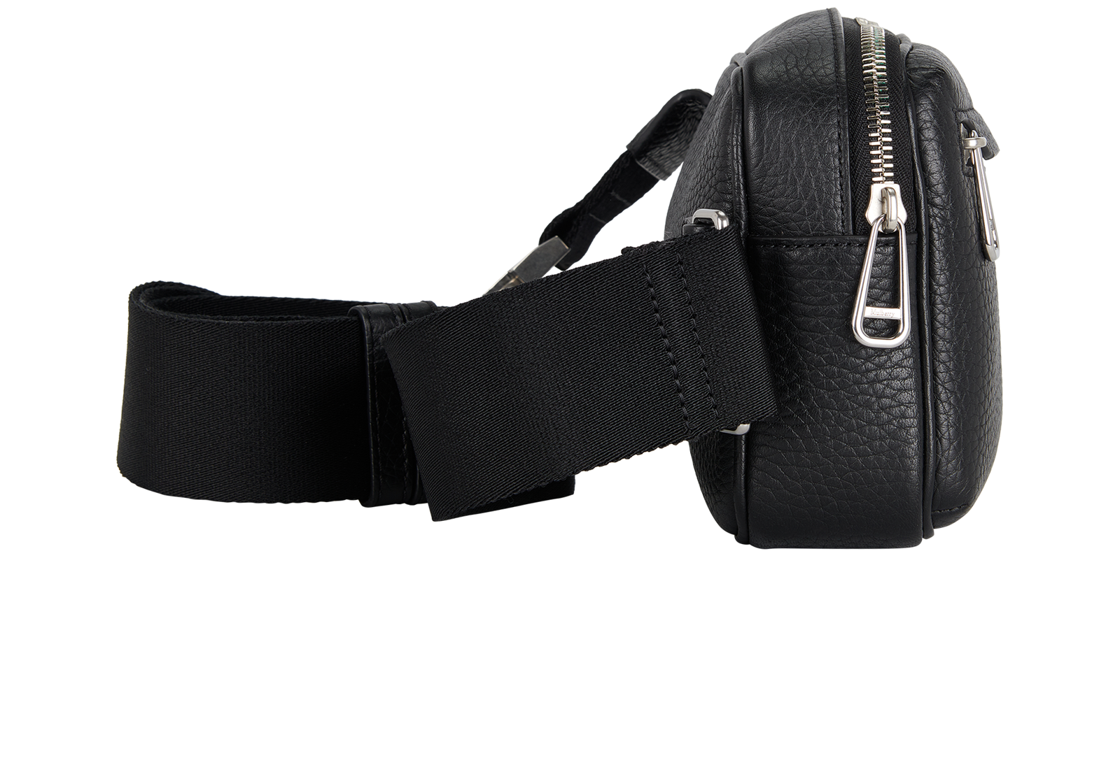 Postman's Buckle Reporter, &pound;275, Handbags, Black, Leather, Side view